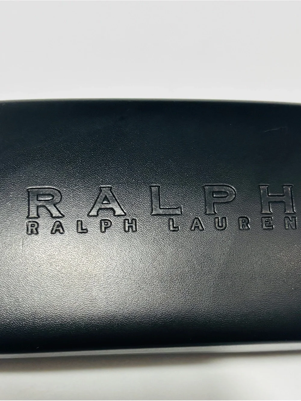 Ralph Lauren Black Embossed Leather Eyewear Case